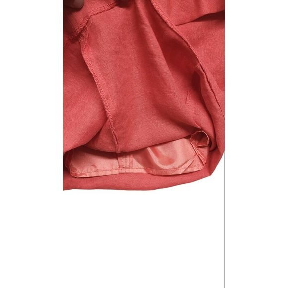 Pink Martini Womens Size XS Linen Coral Peplum Skirt Kick Pleat Office W… - Picture 6 of 8